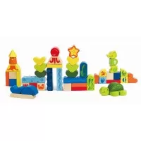 Set cuburi din lemn Viata Marina Hape 48 piese