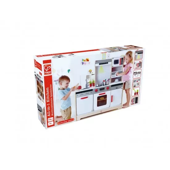Bucatarie pentru copii din lemn cu accesorii Hape Bucatarie pentru copii din lemn cu accesorii Hape