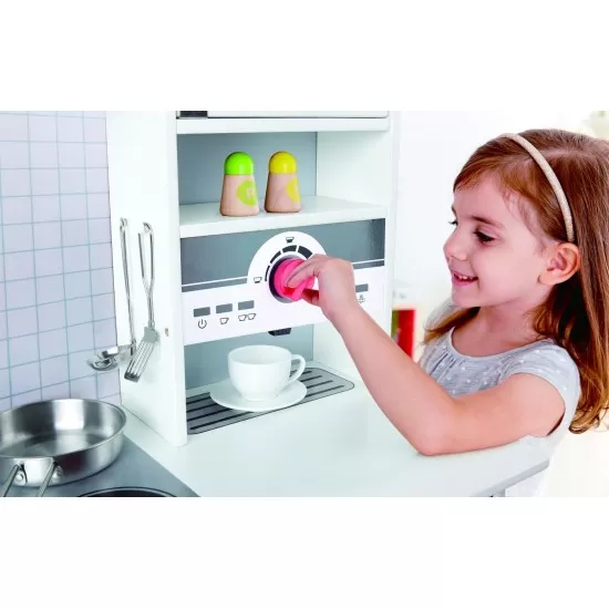 Bucatarie pentru copii din lemn cu accesorii Hape Bucatarie pentru copii din lemn cu accesorii Hape