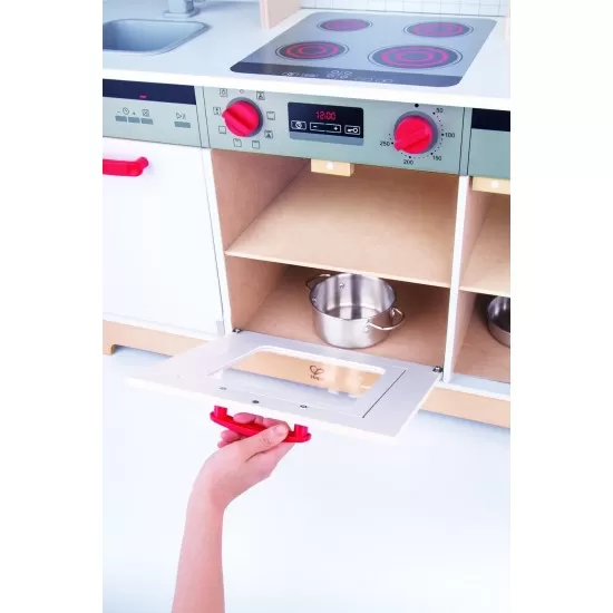 Bucatarie pentru copii din lemn cu accesorii Hape Bucatarie pentru copii din lemn cu accesorii Hape