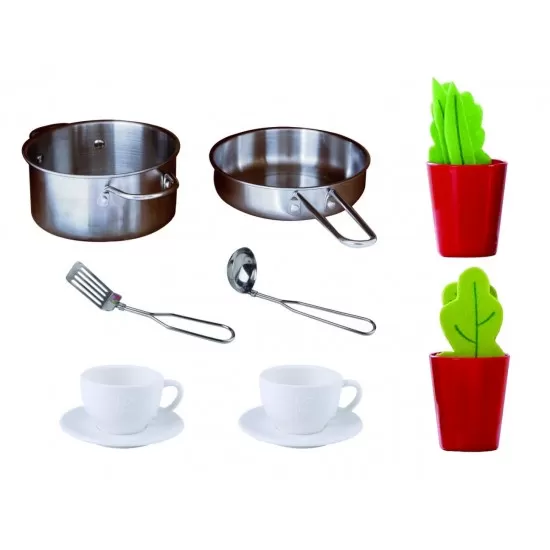 Bucatarie pentru copii din lemn cu accesorii Hape Bucatarie pentru copii din lemn cu accesorii Hape
