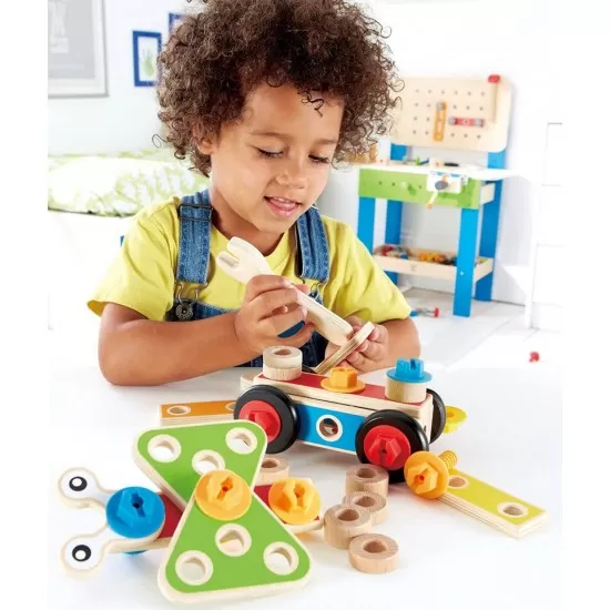 Set constructie Hape 42 piese Set constructie Hape 42 piese