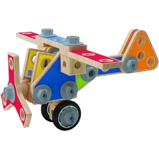 Set constructie Hape 62 piese Set constructie Hape 62 piese