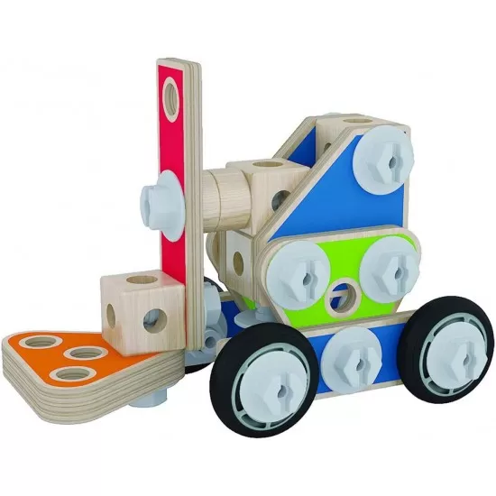 Set constructie Hape 62 piese Set constructie Hape 62 piese
