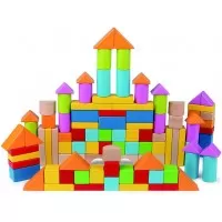 Set cuburi de lemn Hape 101 piese