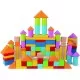 Set cuburi de lemn Hape 101 piese Set cuburi de lemn Hape 101 piese