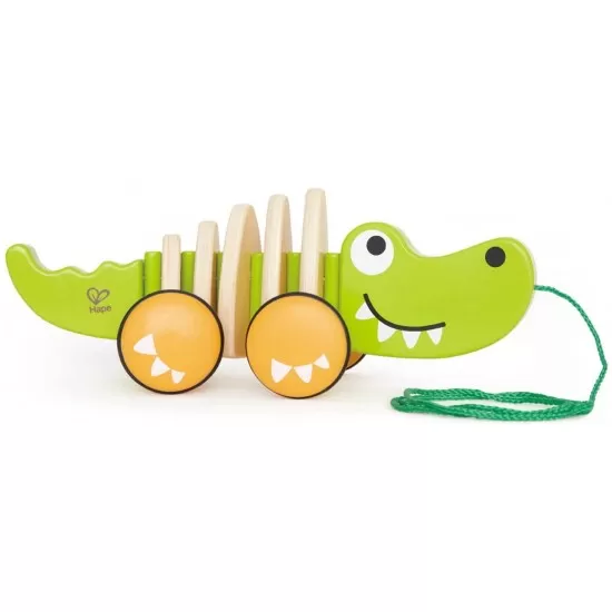 Jucarie de tras din lemn crocodil Jucarie de tras din lemn crocodil