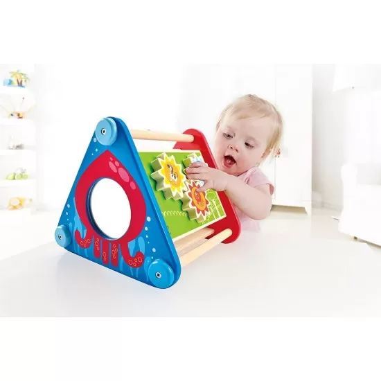 Jucarie interactiva cu 5 activitati triunghi Hape Jucarie interactiva cu 5 activitati triunghi Hape