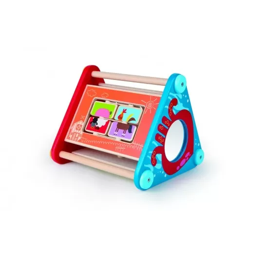 Jucarie interactiva cu 5 activitati triunghi Hape Jucarie interactiva cu 5 activitati triunghi Hape