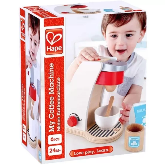 Jucarie din lemn aparat de cafea Hape Jucarie din lemn aparat de cafea Hape