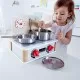 Mini aragaz din lemn cu accesorii Hape Mini aragaz din lemn cu accesorii Hape