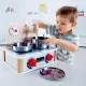 Mini aragaz din lemn cu accesorii Hape Mini aragaz din lemn cu accesorii Hape
