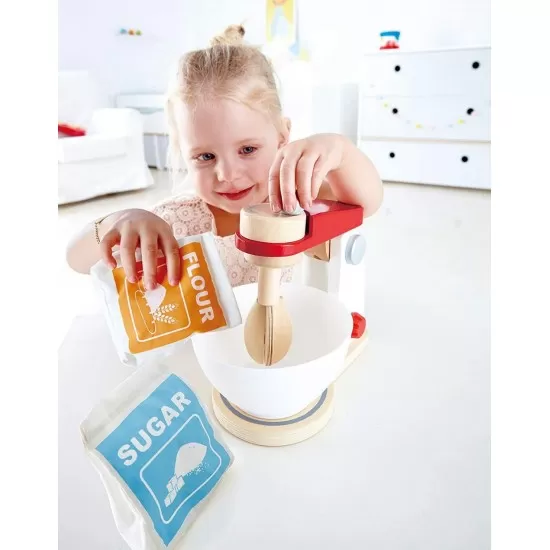Jucarie din lemn mixer de bucatarie Hape Jucarie din lemn mixer de bucatarie Hape