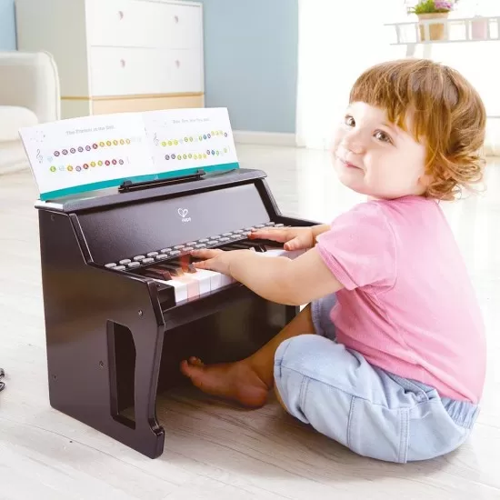 Pian electronic negru cu lumini Hape Pian electronic negru cu lumini Hape