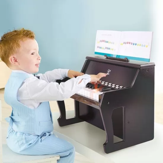 Pian electronic negru cu lumini Hape Pian electronic negru cu lumini Hape