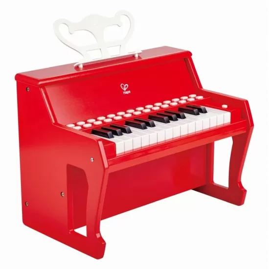 Pian electronic rosu cu lumini Hape Pian electronic rosu cu lumini Hape