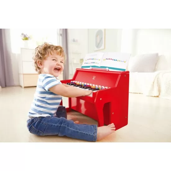 Pian electronic rosu cu lumini Hape Pian electronic rosu cu lumini Hape