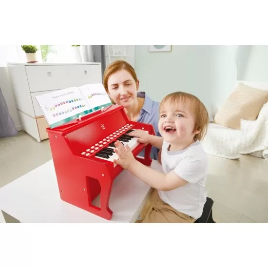 Pian electronic rosu cu lumini Hape Pian electronic rosu cu lumini Hape