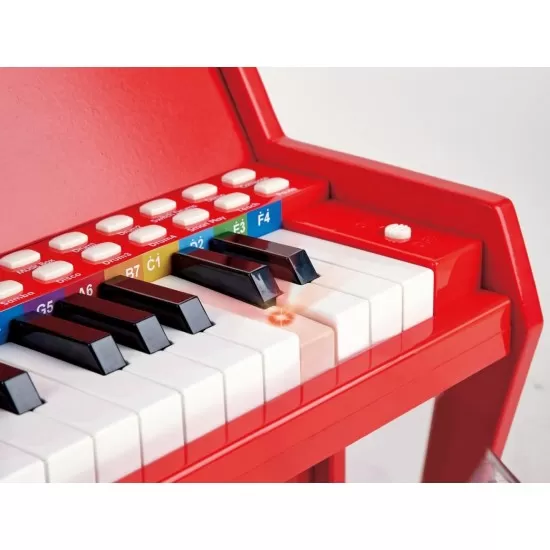 Pian electronic rosu cu lumini Hape Pian electronic rosu cu lumini Hape