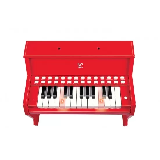 Pian electronic rosu cu lumini Hape Pian electronic rosu cu lumini Hape