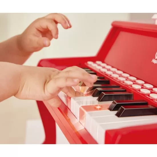 Pian electronic rosu cu lumini Hape Pian electronic rosu cu lumini Hape