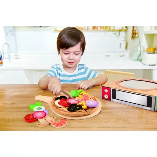 Set de joaca din lemn Hape - Pizza perfecta Set de joaca din lemn Hape - Pizza perfecta