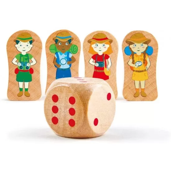 Puzzle 2 in 1 Hape 100 piese - Turul lumii Puzzle 2 in 1 Hape 100 piese - Turul lumii