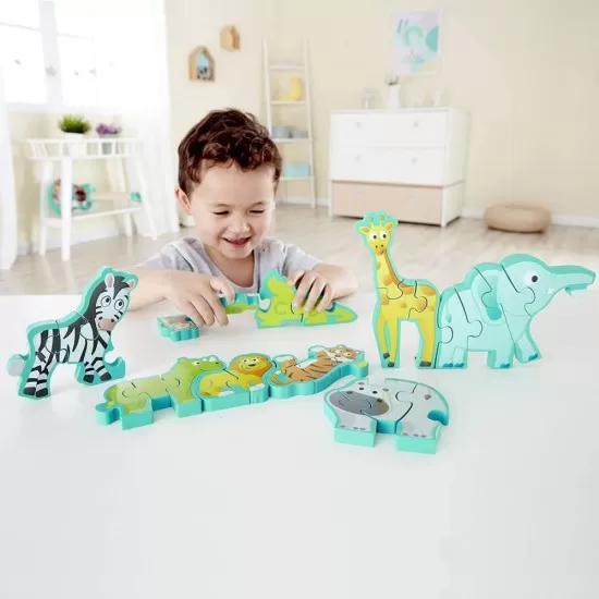 Puzzle din lemn alfabet si animale 26 piese Hape Puzzle din lemn alfabet si animale 26 piese Hape