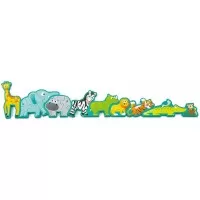 Puzzle  din lemn alfabet si animale 26 piese Hape