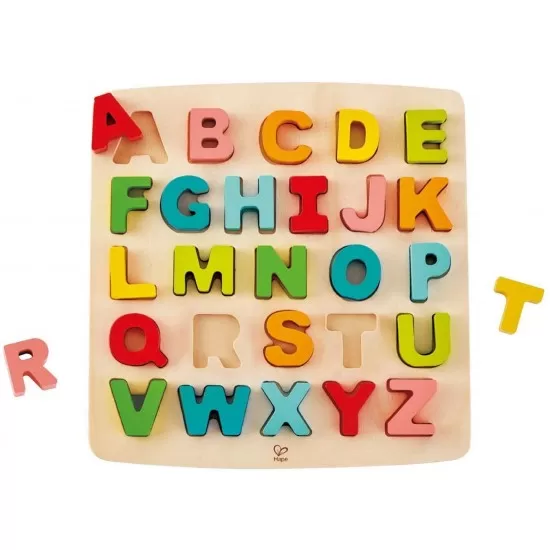 Puzzle alfabet din lemn 27 piese Chunky Hape Puzzle alfabet din lemn 27 piese Chunky Hape