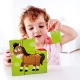Puzzle din lemn ferma animalelor Hape 9 piese