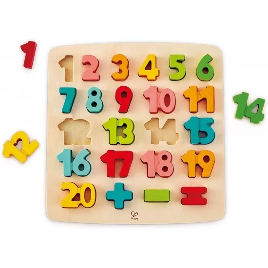 Puzzle matematica Chunky Hape 4 piese Puzzle matematica Chunky Hape 4 piese