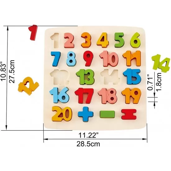 Puzzle matematica Chunky Hape 4 piese Puzzle matematica Chunky Hape 4 piese