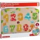 Puzzle din lemn numere Hape 10 piese Puzzle din lemn numere Hape 10 piese