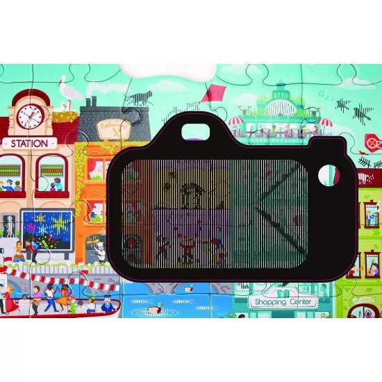 Puzzle orasul animat Hape 49 piese Puzzle orasul animat Hape 49 piese