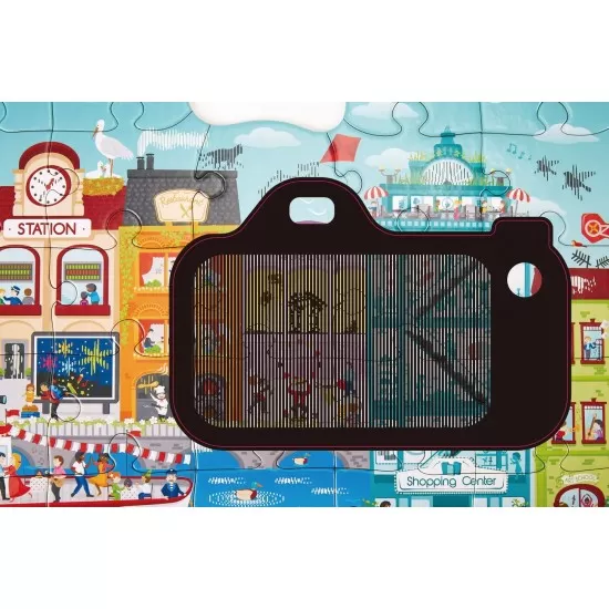 Puzzle orasul animat Hape 49 piese Puzzle orasul animat Hape 49 piese