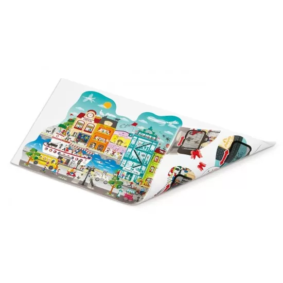 Puzzle orasul animat Hape 49 piese Puzzle orasul animat Hape 49 piese