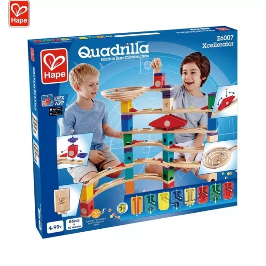 Set constructie din lemn Hape Quadrilla - Excellerator Set constructie din lemn Hape Quadrilla - Excellerator