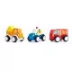 Set 3 masinute din lemn cu motor pull-back Hape