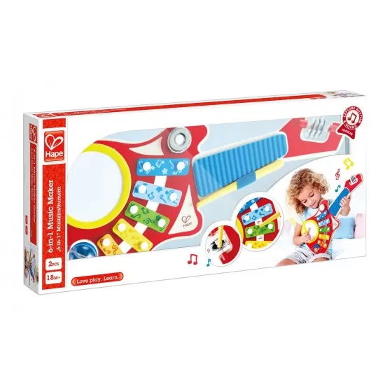 Set muzical 6 in 1 Hape Set muzical 6 in 1 Hape