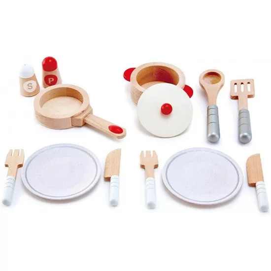 Set de joaca pentru gatit si servit Hape Set de joaca pentru gatit si servit Hape
