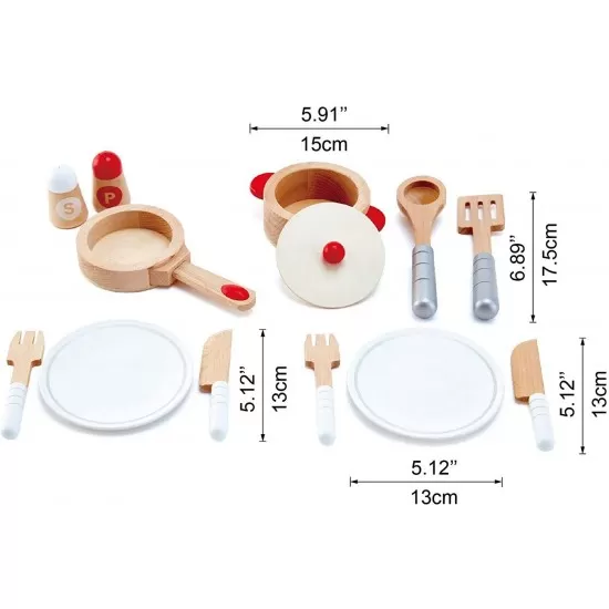 Set de joaca pentru gatit si servit Hape Set de joaca pentru gatit si servit Hape