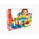 Set 50 cuburi de construit din lemn multicolor Hape