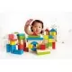 Set 50 cuburi de construit din lemn multicolor Hape