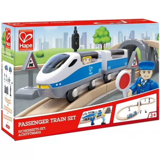 Set tren din lemn Hape Set tren din lemn Hape