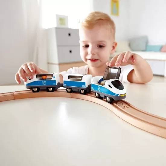 Set tren din lemn Hape Set tren din lemn Hape