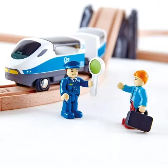 Set tren din lemn Hape Set tren din lemn Hape