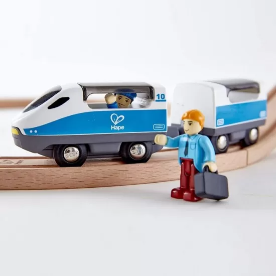 Set tren din lemn Hape Set tren din lemn Hape