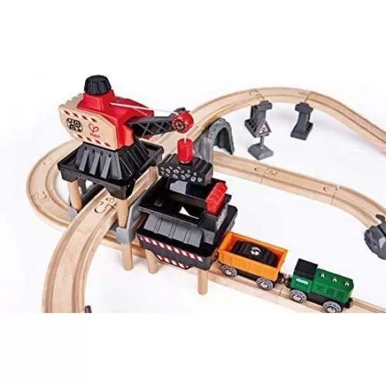 Set tren minier din lemn Hape Set tren minier din lemn Hape