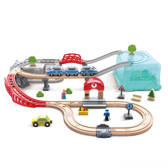 Set trenulet cu cutie de depozitare Hape